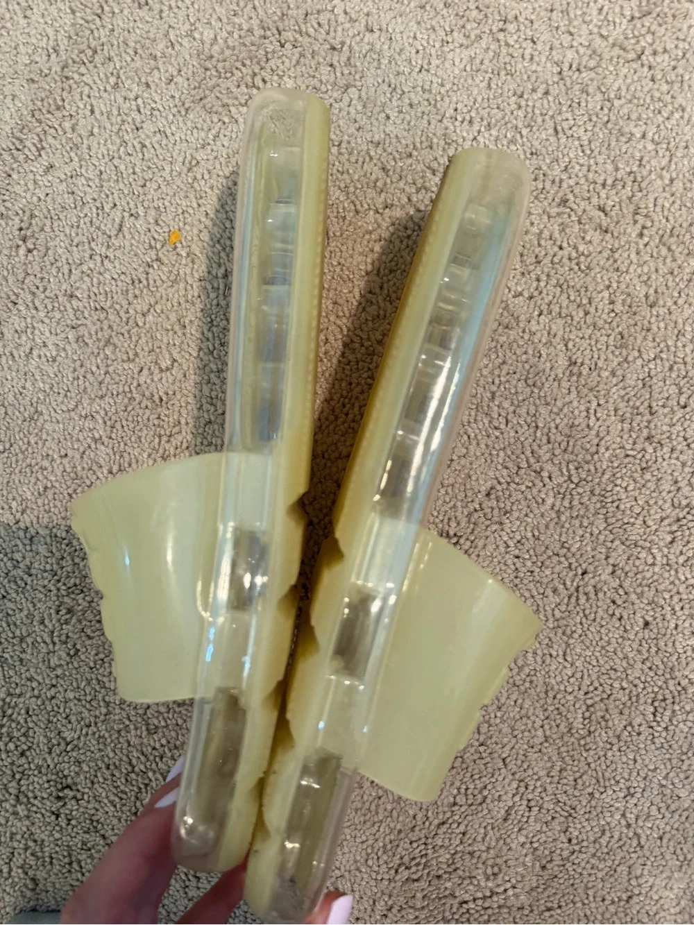 Tory Burch Pale Yellow Logo Slide Sandals